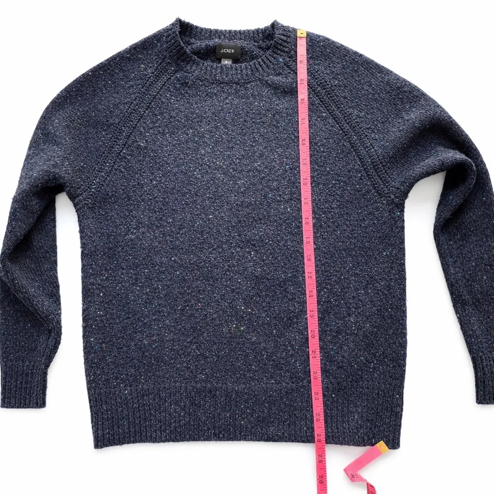 J.Crew Blue Knit Sweater Size Small Speckled Crewneck Classic Fit